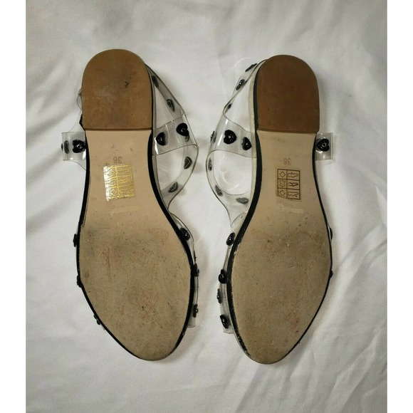 F-Troupe clear heart Jelly Plastic Sandals‎ size EU 36 US 5.5 Y2K - Picture 6 of 6